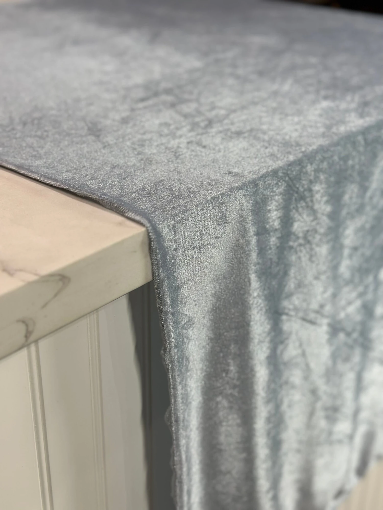 Lush Velvet Table Linen In Baby Blue 5 Lush Velvet Table Linen In Baby Blue - Image 5