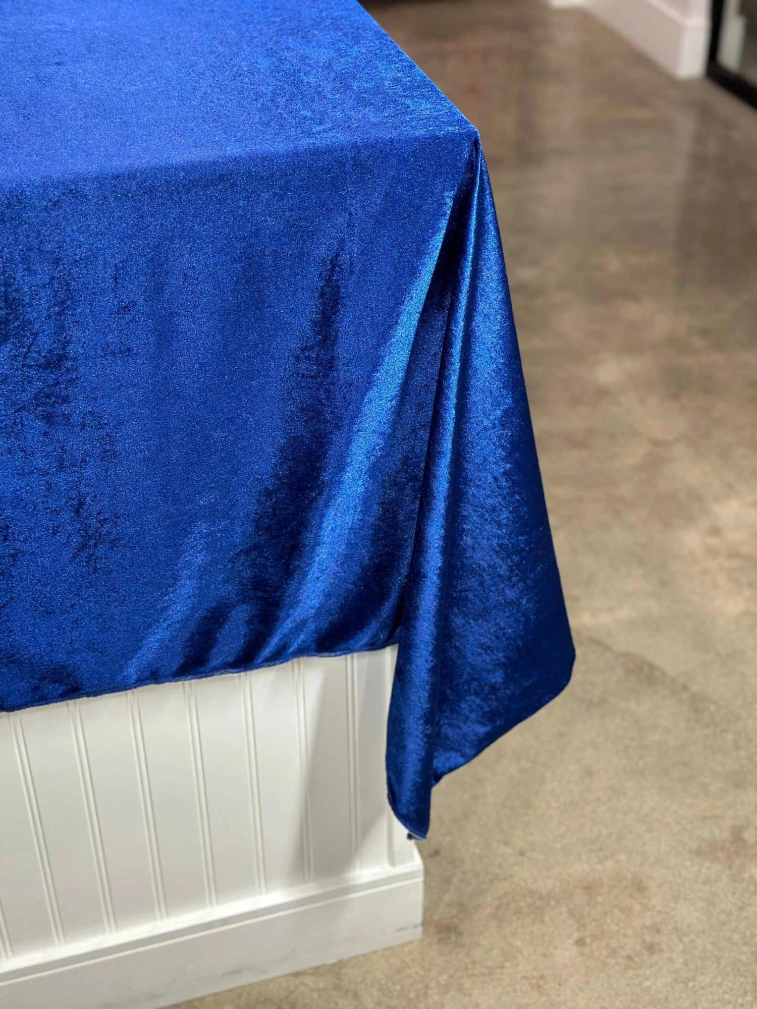 Lush Velvet Table Linen In Navy 4 Lush Velvet Table Linen In Navy - Image 4