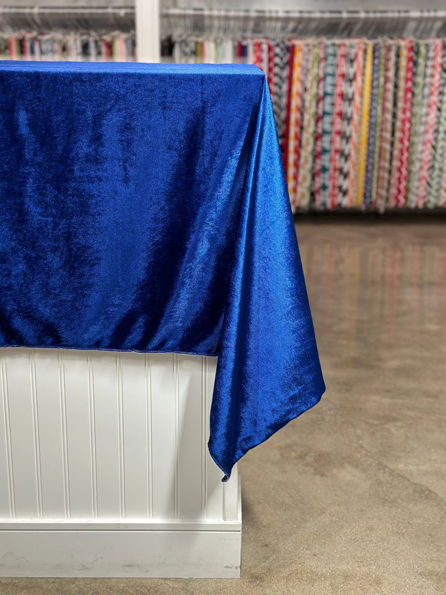 Lush Velvet Table Linen In Navy 5 Lush Velvet Table Linen In Navy - Image 5