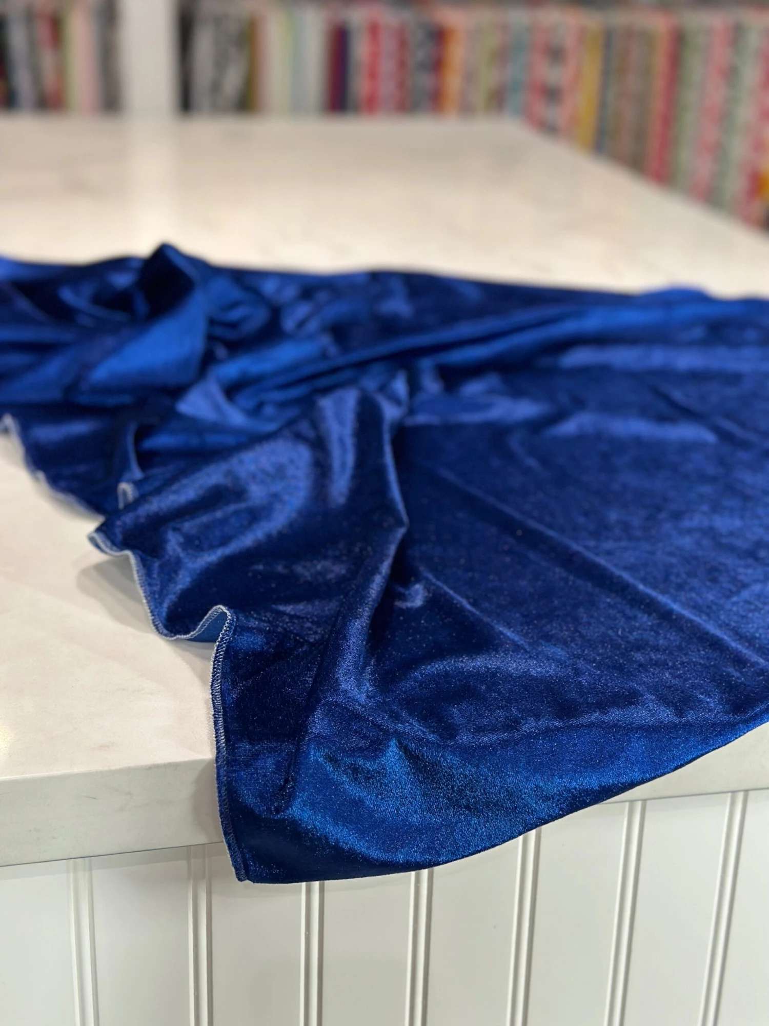 Lush Velvet Table Linen In Navy 3 Lush Velvet Table Linen In Navy - Image 3