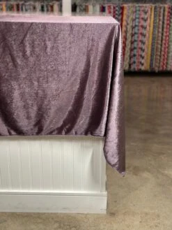 Lush Velvet Table Linen In Heather -Urquid Linen Shop PhotoJul262023 115016AM