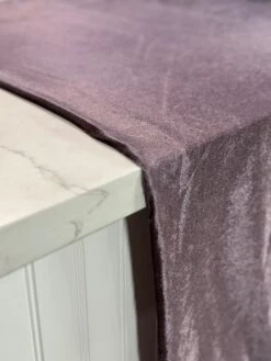Lush Velvet Table Linen In Heather -Urquid Linen Shop PhotoJul262023 115027AM