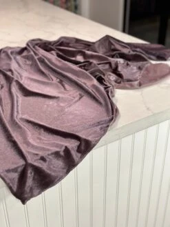 Lush Velvet Table Linen In Heather -Urquid Linen Shop PhotoJul262023 115049AM