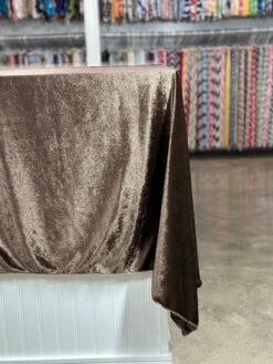 1pc - Lush Velvet Table Linen 96" Round - Chocolate -Urquid Linen Shop PhotoJul262023 115122AM 1