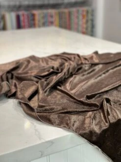 Lush Velvet Table Linen In Chocolate -Urquid Linen Shop PhotoJul262023 115146AM