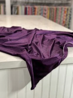 Lush Velvet Table Linen In Eggplant 12 Lush Velvet Table Linen In Eggplant -Urquid Linen Shop PhotoJul262023 115829AM
