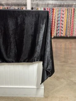 Lush Velvet Table Linen In Black -Urquid Linen Shop PhotoJul262023 115941AM
