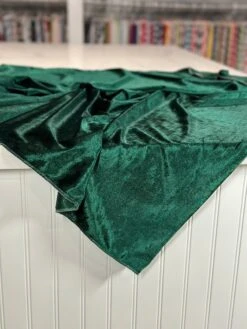 Lush Velvet Table Linen In Hunter Green -Urquid Linen Shop PhotoJul262023 120148PM