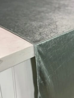 Lush Velvet Table Linen In Sea Foam -Urquid Linen Shop PhotoJul262023 120351PM