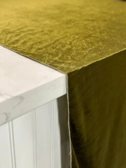 Lush Velvet Table Linen In Olive -Urquid Linen Shop PhotoJul262023 120542PM