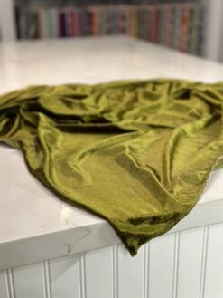 Lush Velvet Table Linen In Olive -Urquid Linen Shop PhotoJul262023 120555PM