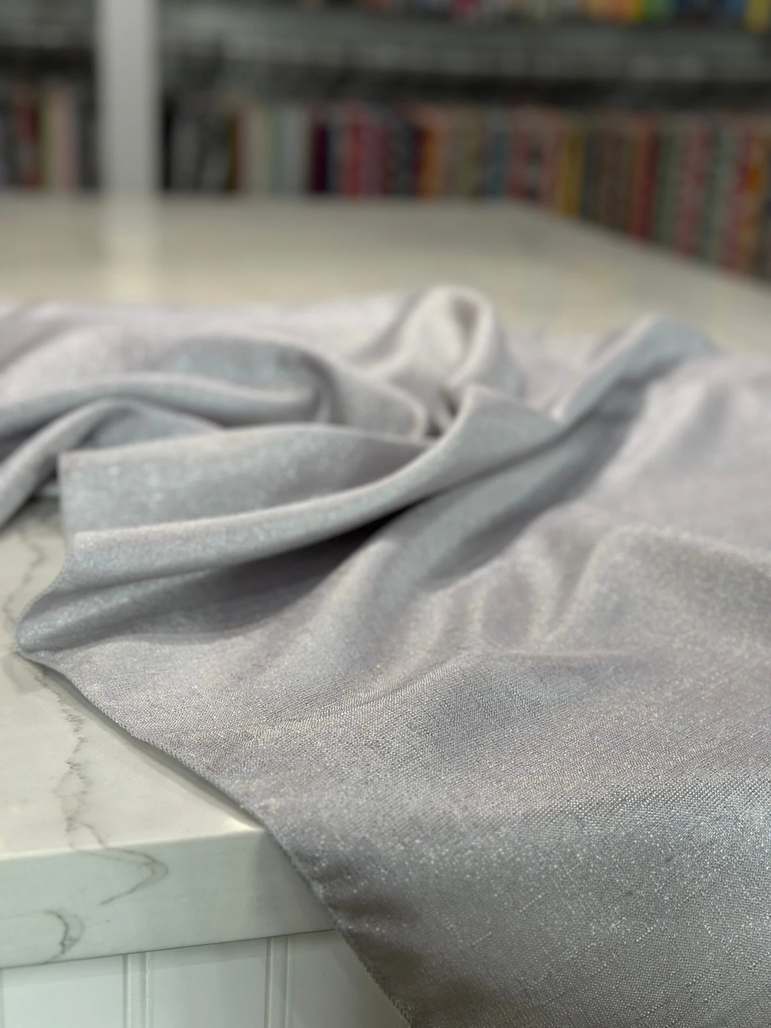 1pc - Metallic Burlap Table Linen 92"x158" Banquet - Silver/Silver 8 1pc - Metallic Burlap Table Linen 92"x158" Banquet - Silver/Silver - Image 8