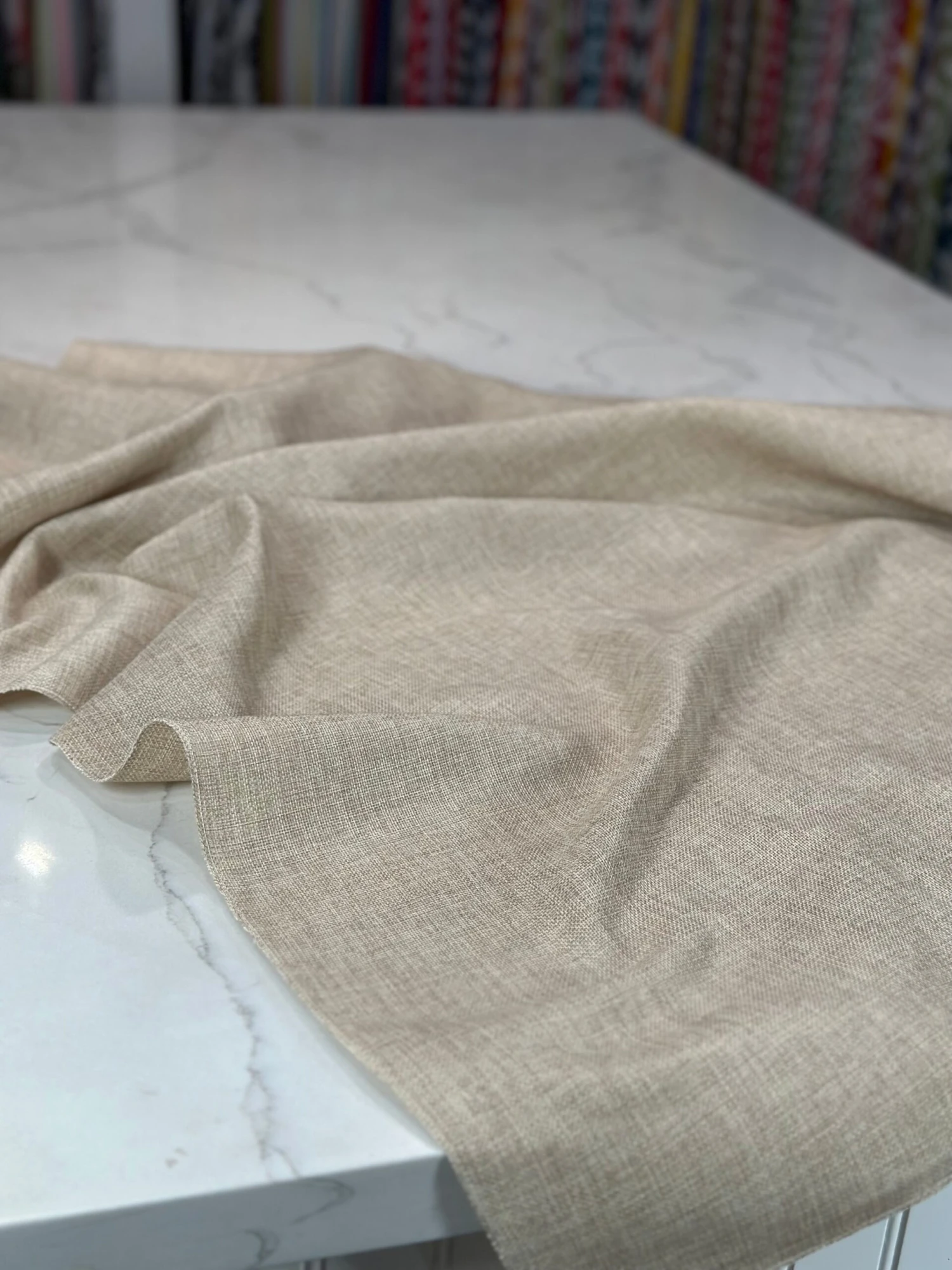 Imitation Burlap Table Linen In Wheat 7 Imitation Burlap Table Linen In Wheat - Image 7