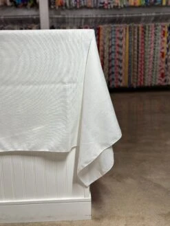 1pc - Imitation Burlap Table Linen 90"x156" Banquet - White -Urquid Linen Shop PhotoJul262023 21426PM