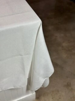 1pc - Imitation Burlap Table Linen 90"x156" Banquet - White -Urquid Linen Shop PhotoJul262023 21431PM