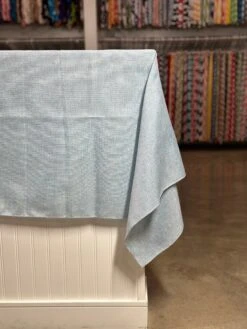Imitation Burlap Table Linen In LT Blue -Urquid Linen Shop PhotoJul262023 21641PM