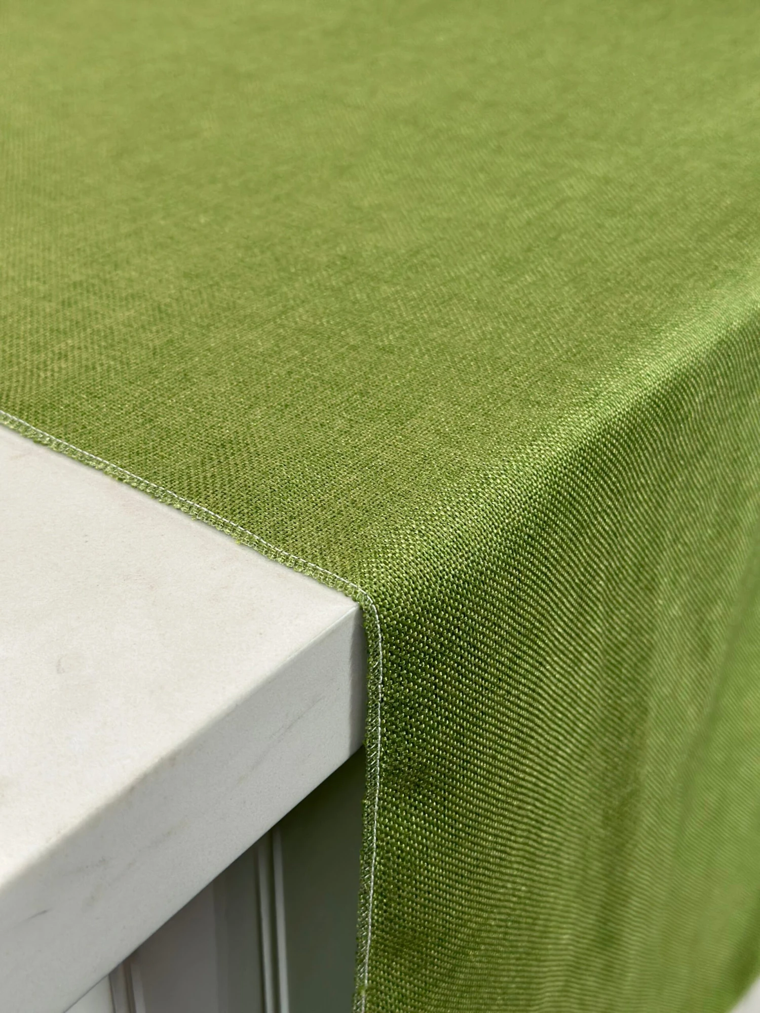 Imitation Burlap Table Linen In Willow Green 6 Imitation Burlap Table Linen In Willow Green - Image 6