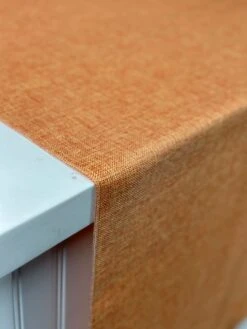 1pc. - Imitation Burlap Table Linen In Tangerine (120" Round) -Urquid Linen Shop PhotoJul262023 23645PM