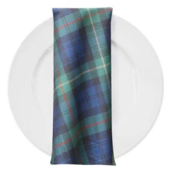 Plaid (Poly Print) Table Napkin In Green