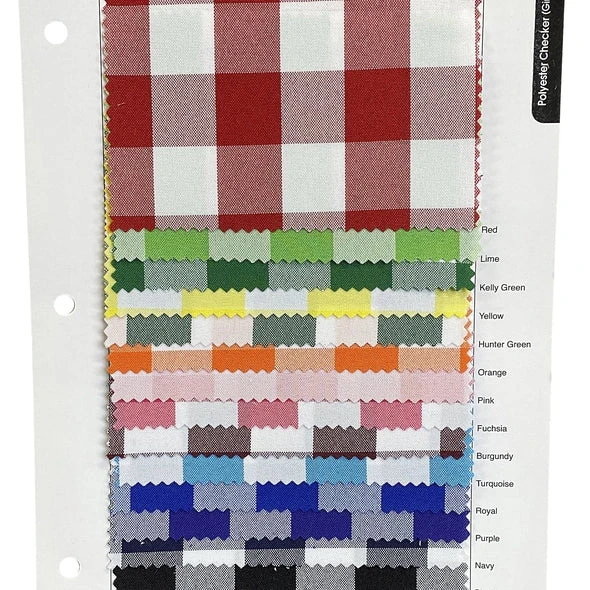 Polyester Checker (Gingham) Table Linen In Red 3 Polyester Checker (Gingham) Table Linen In Red - Image 3