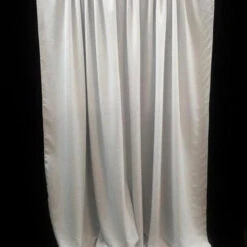 1pc - Scuba (Wrinkle-Free) Drapery Panel 8' Tall X 58" Wide - White -Urquid Linen Shop Polyester6 83d4acab d84b 46a2 84ee 6a7e07cd05ae