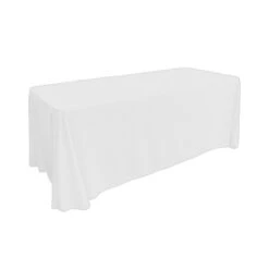 Imitation Burlap (100% Poly) Banquet Fitted Tablecloths - Hospitality Line -Urquid Linen Shop Polyesterwhitecopy