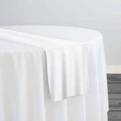 Premium Poly (Poplin) Table Runner In White