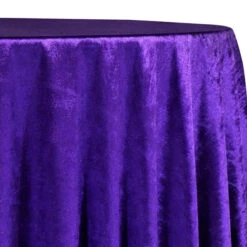 Lush Velvet Table Linen In Purple
