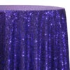 1pc - Glitz Sequins Table Linen In Purple (132" Round)