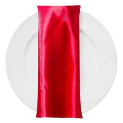 Bridal Satin Table Napkin In Red 190