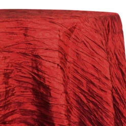 1pc - Accordion Taffeta Table Linen In Red (90" Round)