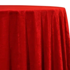Lush Velvet Table Linen In Red