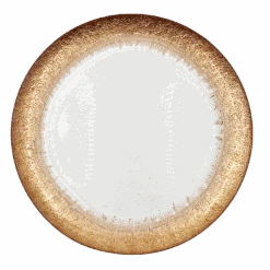 Stardust - Glass Charger Plate In Rose Gold (Item # 0277)