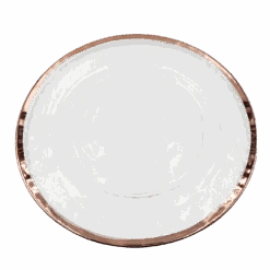 Halo - Glass Charger Plate In Rose Gold (Item # 0212) -Urquid Linen Shop RoseGold edited 669914f8 5b98 40a2 9006 c631650c1f37