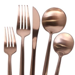 Luna Klasik Flatware/Cutlery In Rose Gold