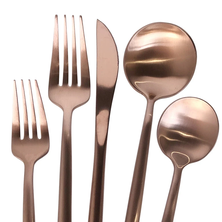 Luna Klasik Flatware/Cutlery In Rose Gold 1 Luna Klasik Flatware/Cutlery In Rose Gold
