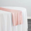 Lamour (Dull) Satin Table Runner In Rose Petal 1900