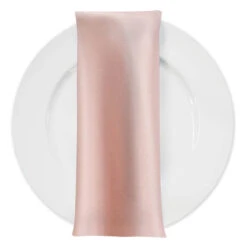 Lamour (Dull) Satin Table Napkin In Rose Petal 1900