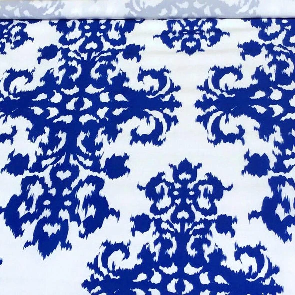 Newport Print (Dupioni) Table Runner In Royal 3 Newport Print (Dupioni) Table Runner In Royal - Image 3