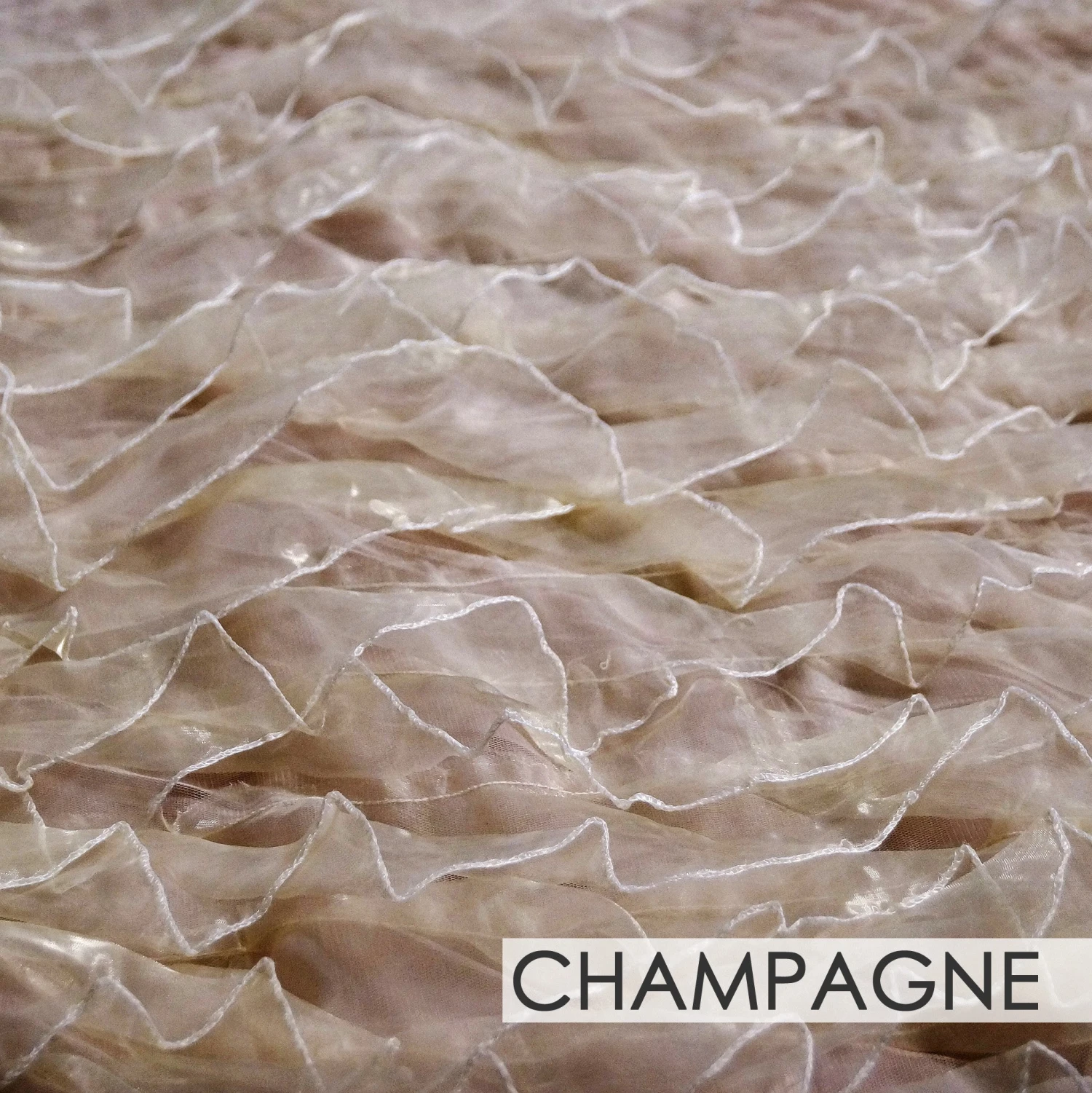 Ruffled Organza - Table Skirt (No Topper) 2 Ruffled Organza - Table Skirt (No Topper) - Image 2