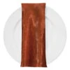 Crush Satin (Bichon) Table Napkin In Rust 035