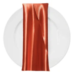 Bridal Satin Table Napkin In Rust 735