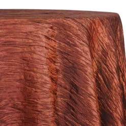 Accordion Taffeta Table Linen In Rust