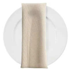 Rustic Linen Table Napkin In Bone
