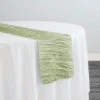Accordion Taffeta Table Runner In Sage 103