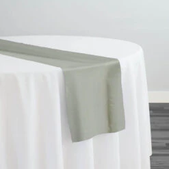 Crystal Organza Table Runner In Sage 754