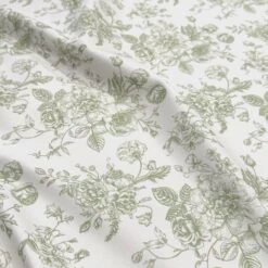 French Toile (Poly Print) Table Runner In Sage -Urquid Linen Shop SageFabric1 938ece83 0d51 4106 b925 fa777da301bf