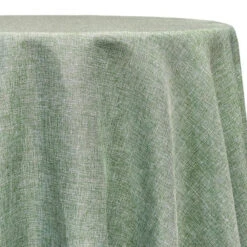 Imitation Burlap Table Linen In Sage