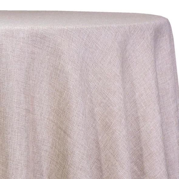 1pc - Imitation Burlap Table Linen 132" Round - Sand 1 1pc - Imitation Burlap Table Linen 132" Round - Sand
