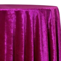 Lush Velvet Table Linen In Sangria